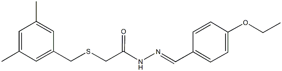 2-[(3,5-dimethylbenzyl)sulfanyl]-N'-(4-ethoxybenzylidene)acetohydrazide Struktur