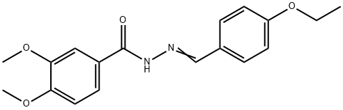 N'-(4-ethoxybenzylidene)-3,4-dimethoxybenzohydrazide Struktur