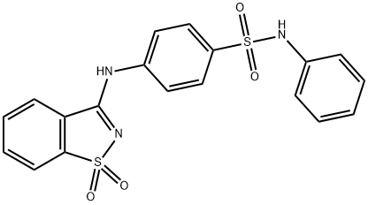 4-[(1,1-dioxido-1,2-benzisothiazol-3-yl)amino]-N-phenylbenzenesulfonamide Struktur