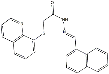 N'-(1-naphthylmethylene)-2-(8-quinolinylsulfanyl)acetohydrazide Struktur