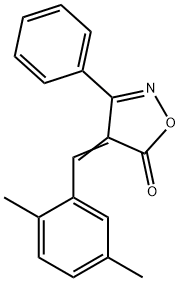 4-(2,5-dimethylbenzylidene)-3-phenyl-5(4H)-isoxazolone Struktur