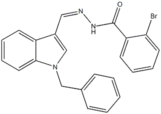 N'-[(1-benzyl-1H-indol-3-yl)methylene]-2-bromobenzohydrazide Struktur