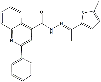 N'-[1-(5-methyl-2-thienyl)ethylidene]-2-phenyl-4-quinolinecarbohydrazide Struktur