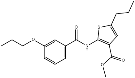 methyl 2-[(3-propoxybenzoyl)amino]-5-propylthiophene-3-carboxylate Struktur