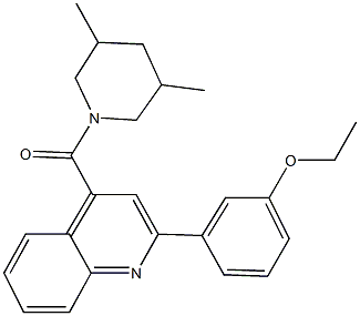 4-[(3,5-dimethyl-1-piperidinyl)carbonyl]-2-(3-ethoxyphenyl)quinoline Struktur