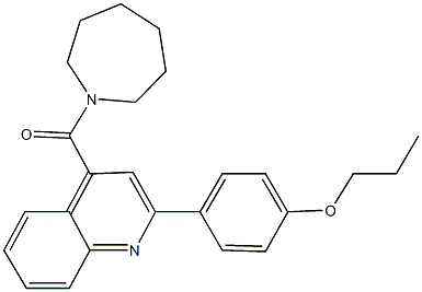 4-(1-azepanylcarbonyl)-2-(4-propoxyphenyl)quinoline Struktur