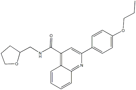 2-(4-propoxyphenyl)-N-(tetrahydro-2-furanylmethyl)-4-quinolinecarboxamide Struktur