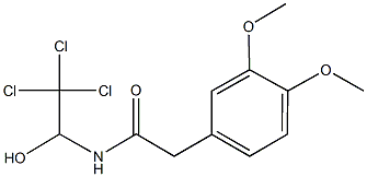 2-(3,4-dimethoxyphenyl)-N-(2,2,2-trichloro-1-hydroxyethyl)acetamide Struktur