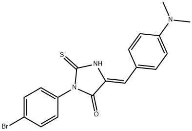 3-(4-bromophenyl)-5-[4-(dimethylamino)benzylidene]-2-thioxo-4-imidazolidinone Struktur