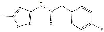 2-(4-fluorophenyl)-N-(5-methyl-3-isoxazolyl)acetamide Struktur