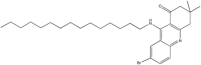 7-bromo-3,3-dimethyl-9-(pentadecylamino)-3,4-dihydro-1(2H)-acridinone Struktur