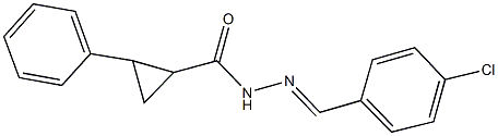 N'-(4-chlorobenzylidene)-2-phenylcyclopropanecarbohydrazide Struktur