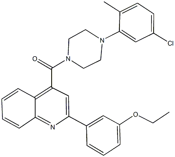 4-{[4-(5-chloro-2-methylphenyl)-1-piperazinyl]carbonyl}-2-(3-ethoxyphenyl)quinoline Struktur