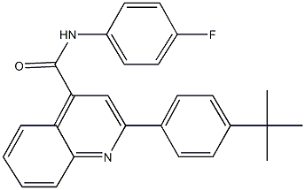 2-(4-tert-butylphenyl)-N-(4-fluorophenyl)-4-quinolinecarboxamide Struktur