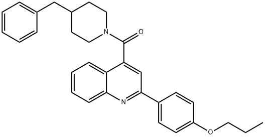 4-[(4-benzyl-1-piperidinyl)carbonyl]-2-(4-propoxyphenyl)quinoline Struktur