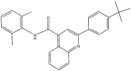 2-(4-tert-butylphenyl)-N-(2,6-dimethylphenyl)-4-quinolinecarboxamide Struktur