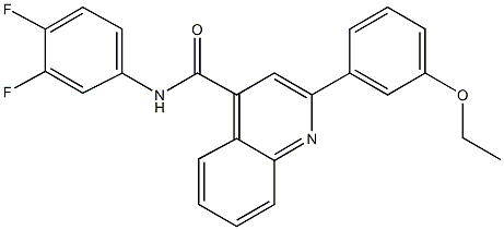 N-(3,4-difluorophenyl)-2-(3-ethoxyphenyl)-4-quinolinecarboxamide Struktur