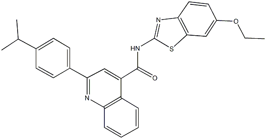 N-(6-ethoxy-1,3-benzothiazol-2-yl)-2-(4-isopropylphenyl)quinoline-4-carboxamide Struktur