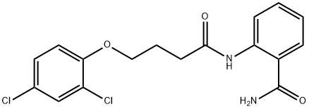 2-{[4-(2,4-dichlorophenoxy)butanoyl]amino}benzamide Struktur