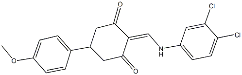 2-[(3,4-dichloroanilino)methylene]-5-(4-methoxyphenyl)-1,3-cyclohexanedione Struktur