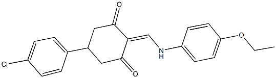 5-(4-chlorophenyl)-2-[(4-ethoxyanilino)methylene]-1,3-cyclohexanedione Struktur