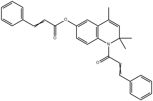 1-cinnamoyl-2,2,4-trimethyl-1,2-dihydro-6-quinolinyl 3-phenylacrylate Struktur