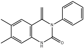 6,7-dimethyl-4-methylene-3-phenyl-3,4-dihydro-2(1H)-quinazolinone Struktur