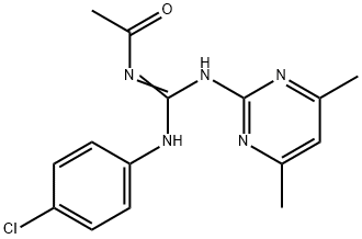 N''-acetyl-N-(4-chlorophenyl)-N'-(4,6-dimethyl-2-pyrimidinyl)guanidine Struktur