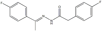 2-(4-fluorophenyl)-N'-[1-(4-fluorophenyl)ethylidene]acetohydrazide Struktur