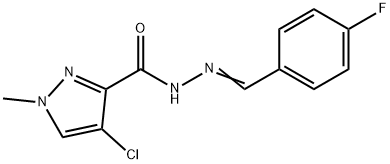 4-chloro-N'-(4-fluorobenzylidene)-1-methyl-1H-pyrazole-3-carbohydrazide Struktur