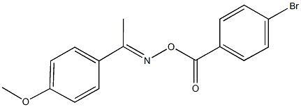 1-(4-methoxyphenyl)ethanone O-(4-bromobenzoyl)oxime Struktur