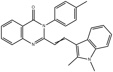 2-[2-(1,2-dimethyl-1H-indol-3-yl)vinyl]-3-(4-methylphenyl)-4(3H)-quinazolinone Struktur