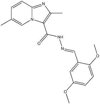 N'-(2,5-dimethoxybenzylidene)-2,6-dimethylimidazo[1,2-a]pyridine-3-carbohydrazide Struktur