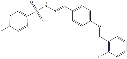 N'-{4-[(2-fluorobenzyl)oxy]benzylidene}-4-methylbenzenesulfonohydrazide Struktur