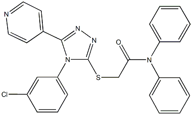 2-{[4-(3-chlorophenyl)-5-(4-pyridinyl)-4H-1,2,4-triazol-3-yl]sulfanyl}-N,N-diphenylacetamide Struktur