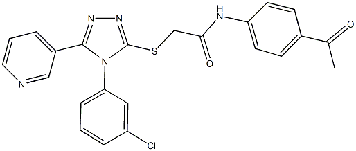 N-(4-acetylphenyl)-2-{[4-(3-chlorophenyl)-5-(3-pyridinyl)-4H-1,2,4-triazol-3-yl]sulfanyl}acetamide Struktur