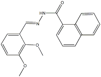 N'-(2,3-dimethoxybenzylidene)-1-naphthohydrazide Struktur