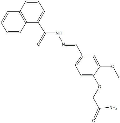 2-{2-methoxy-4-[2-(1-naphthoyl)carbohydrazonoyl]phenoxy}acetamide Struktur