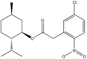 2-isopropyl-5-methylcyclohexyl {5-chloro-2-nitrophenyl}acetate Struktur