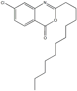 7-chloro-2-undecyl-4H-3,1-benzoxazin-4-one Struktur