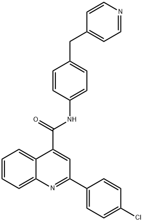 2-(4-chlorophenyl)-N-[4-(4-pyridinylmethyl)phenyl]-4-quinolinecarboxamide Struktur