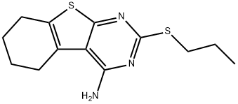 2-(propylsulfanyl)-5,6,7,8-tetrahydro[1]benzothieno[2,3-d]pyrimidin-4-amine Struktur