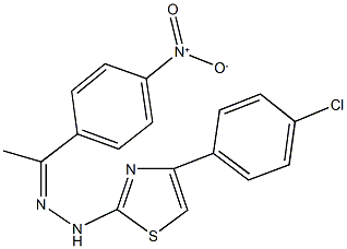 1-{4-nitrophenyl}ethanone [4-(4-chlorophenyl)-1,3-thiazol-2-yl]hydrazone Struktur