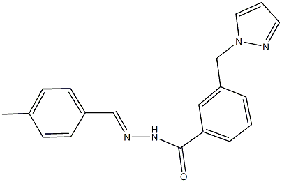 N'-(4-methylbenzylidene)-3-(1H-pyrazol-1-ylmethyl)benzohydrazide Struktur