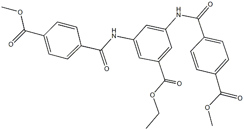 ethyl 3,5-bis{[4-(methoxycarbonyl)benzoyl]amino}benzoate Struktur