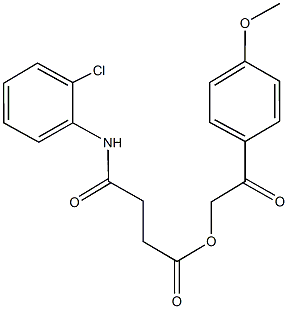 2-(4-methoxyphenyl)-2-oxoethyl 4-(2-chloroanilino)-4-oxobutanoate Struktur