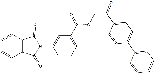 2-[1,1'-biphenyl]-4-yl-2-oxoethyl 3-(1,3-dioxo-1,3-dihydro-2H-isoindol-2-yl)benzoate Struktur