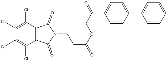 2-[1,1'-biphenyl]-4-yl-2-oxoethyl 3-(4,5,6,7-tetrachloro-1,3-dioxo-1,3-dihydro-2H-isoindol-2-yl)propanoate Struktur