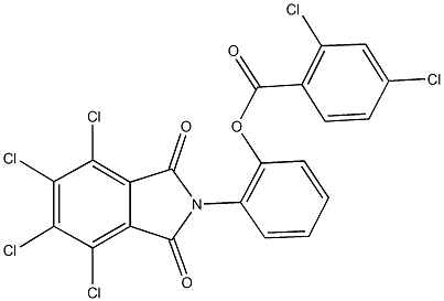 2-(4,5,6,7-tetrachloro-1,3-dioxo-1,3-dihydro-2H-isoindol-2-yl)phenyl 2,4-dichlorobenzoate Struktur