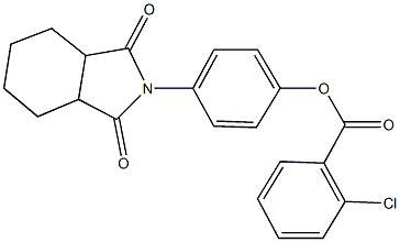 4-(1,3-dioxooctahydro-2H-isoindol-2-yl)phenyl 2-chlorobenzoate Struktur